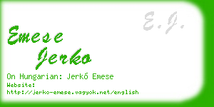 emese jerko business card